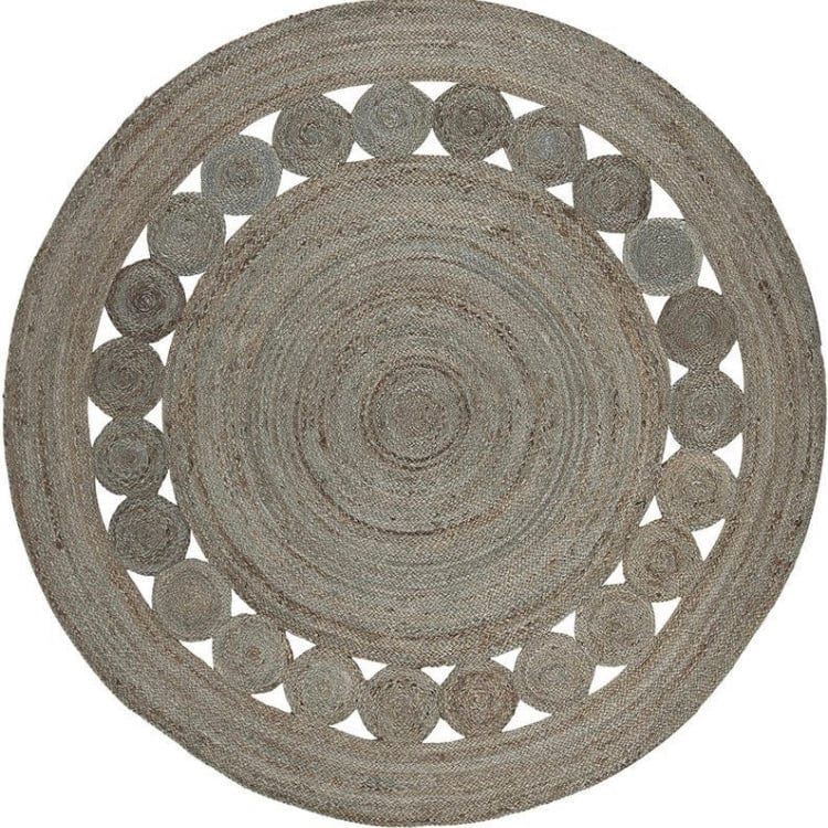 Black Jute Round Rug  Brown Jute Area Rug Hand Made Natural Jute Rug Bohemian Yoga Eco friendly Rugs Hallway Rug