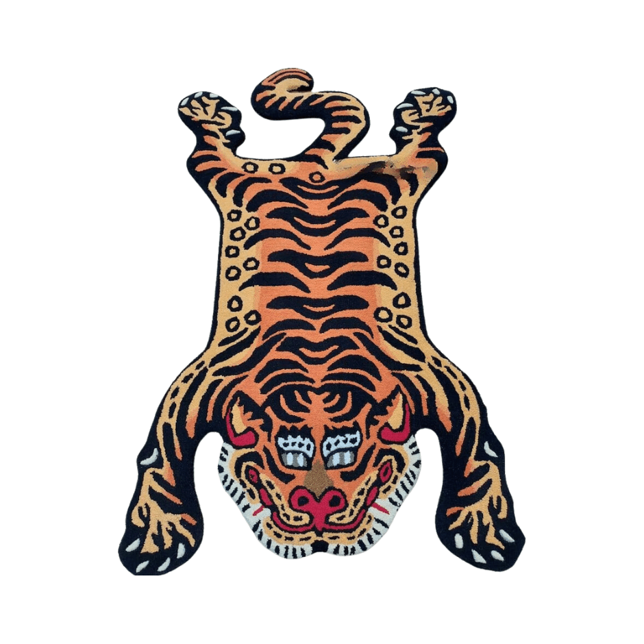 Rugs-Tiger Rug-Tibetan Tiger Mat- Living Room Rug-Bedroom Rug- Christmas gifts - Shineyfeather