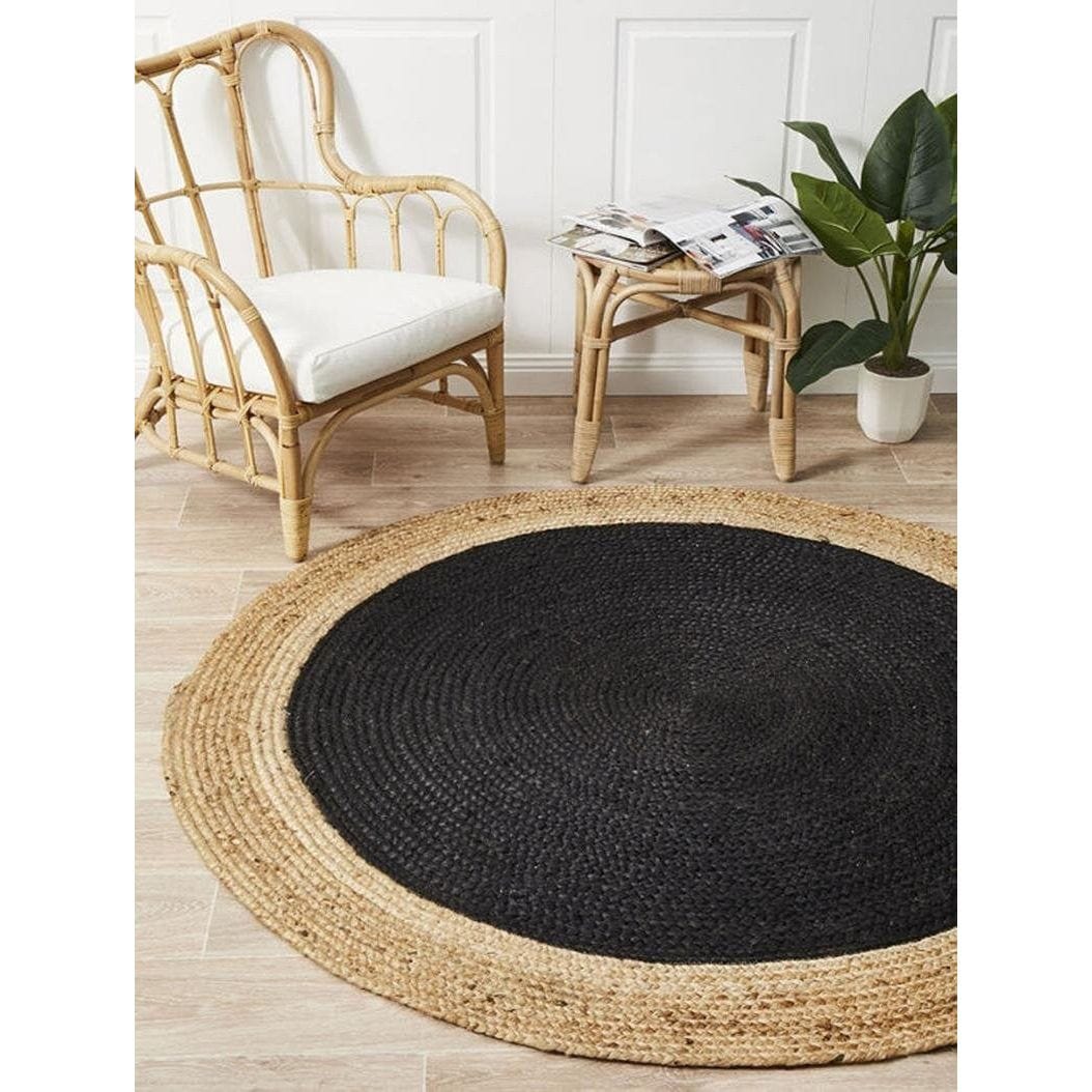 Orange Navy Gold Jute Round Rug Jute Area Rug Hand Made Natural Jute Rug Bohemian Yoga Eco friendly Rugs Hallway Rug