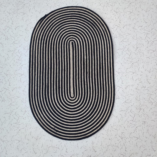 Oval Bath Mat-Hand Made- 100% Cotton- Ultra Soft and Absorbent-Floor Rugs - Shineyfeather