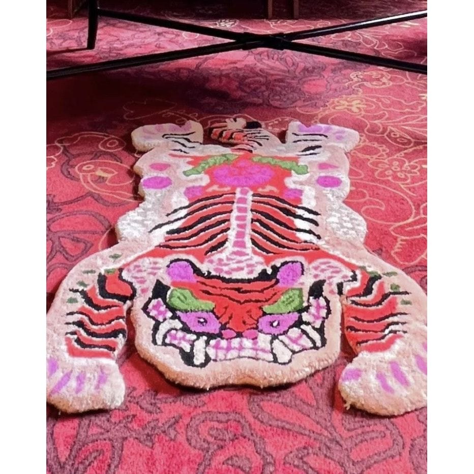 Tibetan Tiger Wool Rug-Hand Tufted Rug- Living Room Rug-Bedroom Rug- Christmas gifts - Shineyfeather